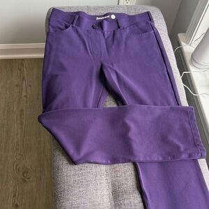 Betabrand Straight Leg Pants in Rich Purple
